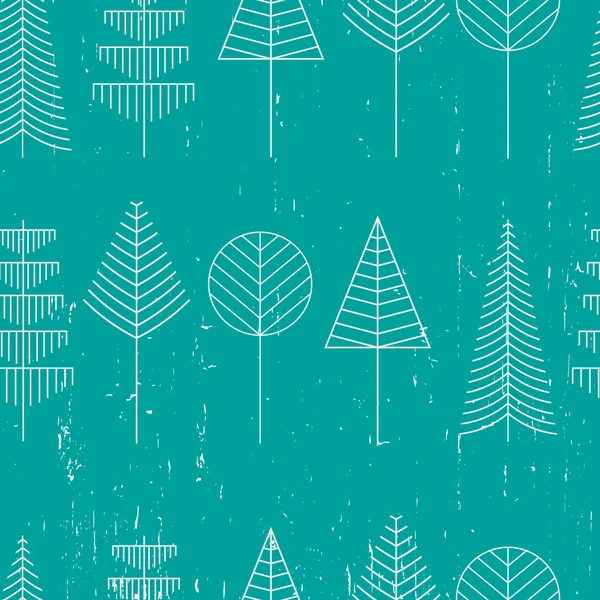 Orman ağaçları desen — Stok Vektör