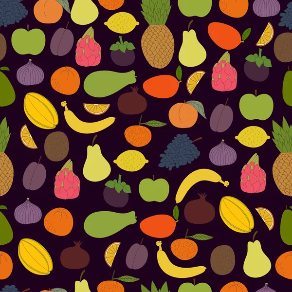 Patrón de frutas frescas — Vector de stock