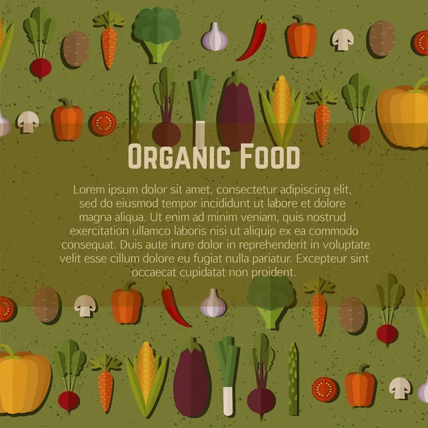 Organik gıda şablonu — Stok Vektör