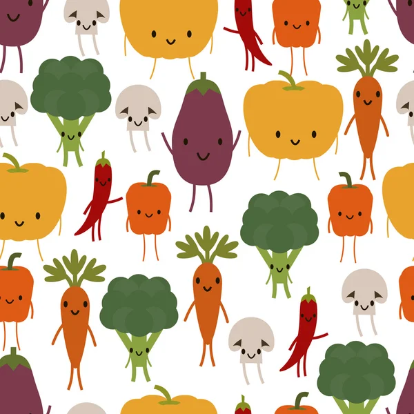 Patrón de verduras frescas — Archivo Imágenes Vectoriales