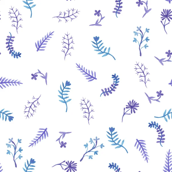 Blue purple floral pattern — Stock Vector