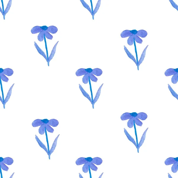 Patrón sin costura floral azul — Vector de stock