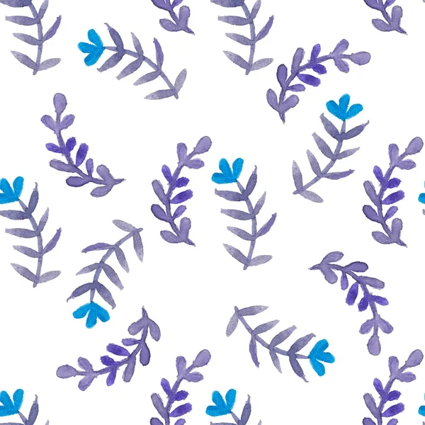 Blue purple floral pattern — Stock Vector