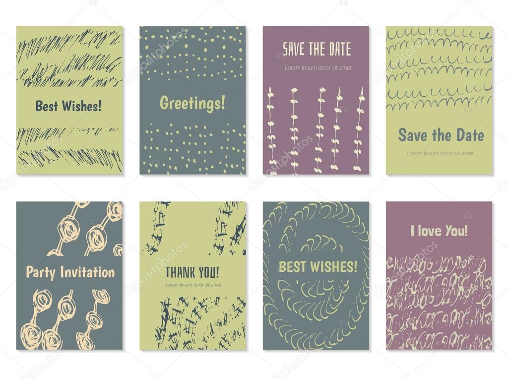 Set of printable cards