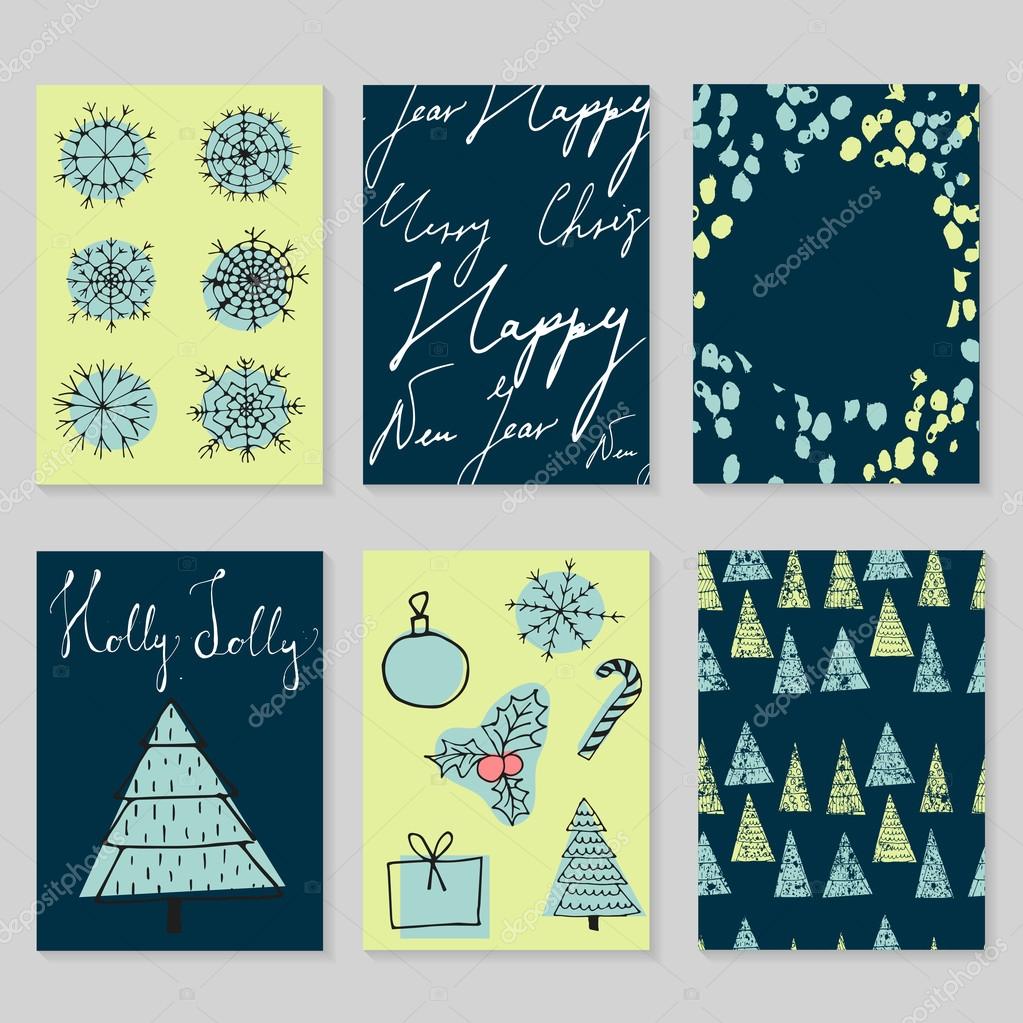 Christmas card templates Stock Vector by ©AnnaIsaeva 95343872