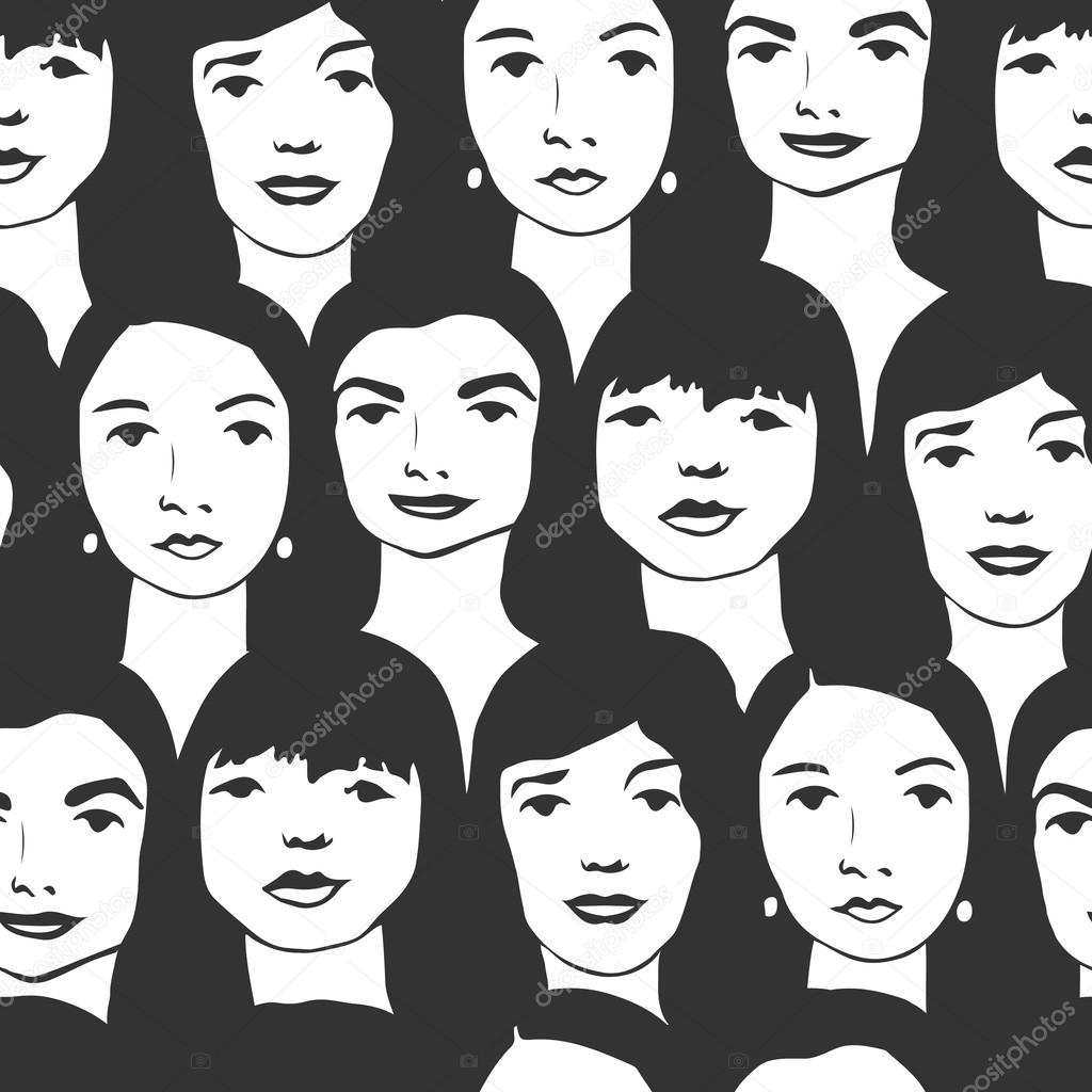 Women's heads pattern