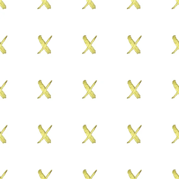Pattern with gold crosses — Stok Vektör