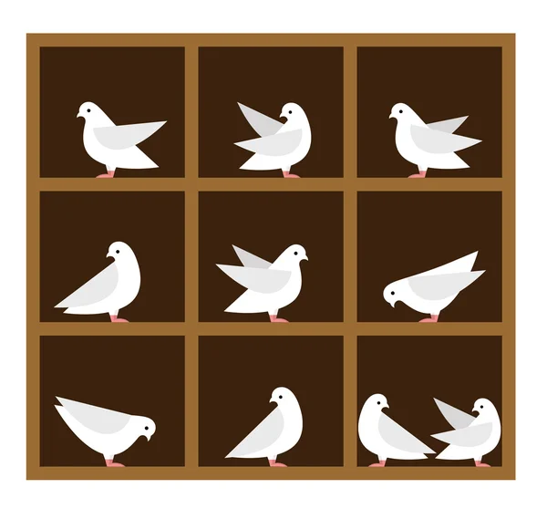 Pigeonhole Principle icons — 스톡 벡터