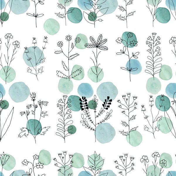 Set of Hand drawn flowers