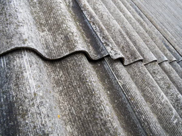 Fragment of the old roof covered with slate sheets — Stock Image Fragment Old Roof Covered Slate Sheets Stock Picture