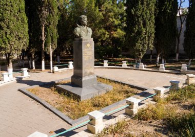 Sudak, Crimea - September 16, 2020: Monument to M.D.Knyazeva, the city of Sudak, Crimea