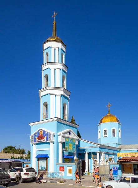 Sudak Kırım Eylül 2020 Sudak Kırım Daki Kutsal Koruma Kilisesi — Stok fotoğraf