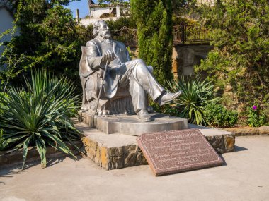 Novyj Svet, Kırım - 17 Eylül 2020: L.S. Golitsyn. Novy Svet şampanya fabrikasının bölgesi.