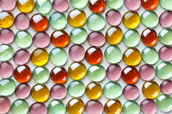 Pattern Many Transparent Multi Colored Beads Colored Venetian Murano Glass — Photo