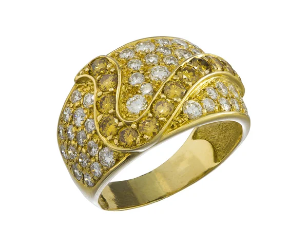 다이아몬드와 금 반지 — 스톡 사진