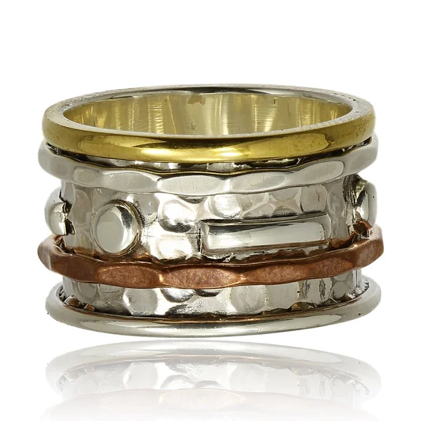 Réz és ezüst gyűrű — Stock Fotó
