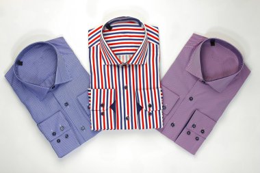 Klasik erkek gömlek beyaz ayarla.