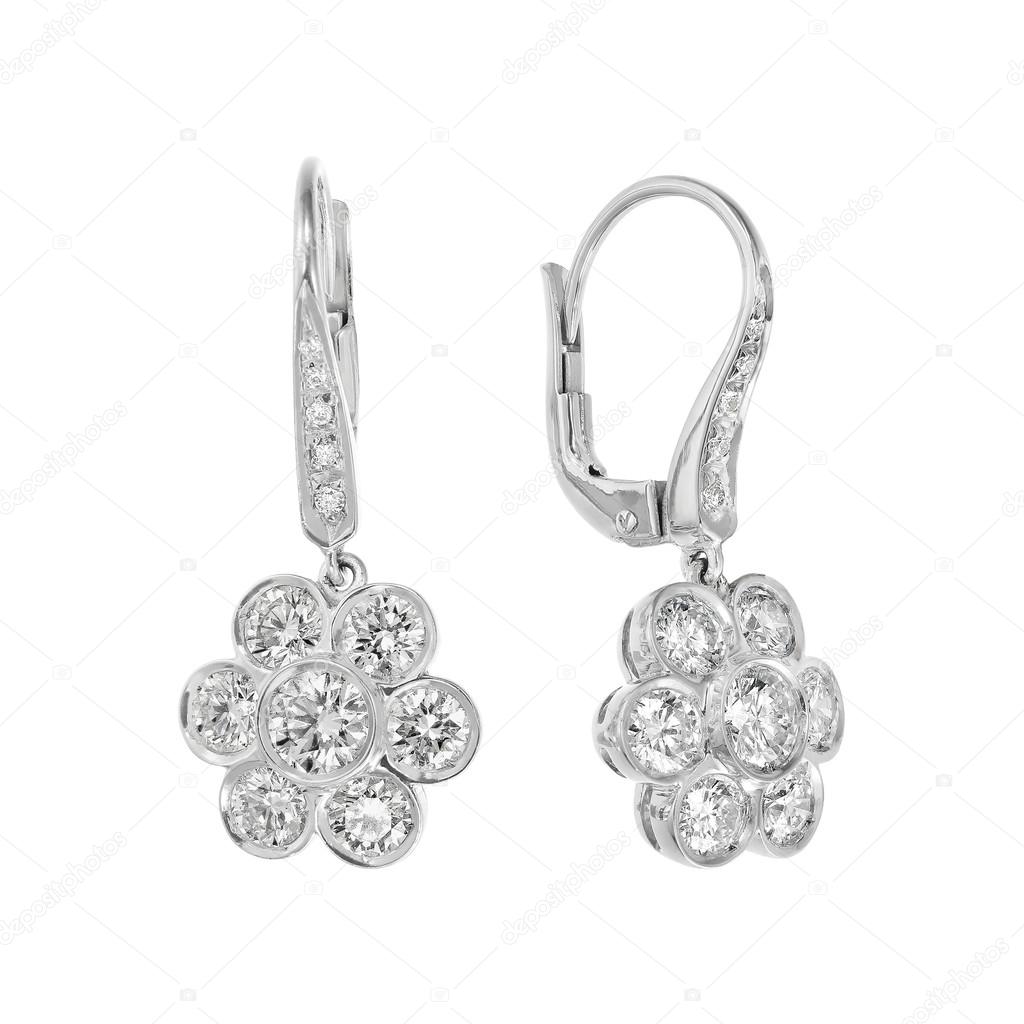 Couple of diamond earrings