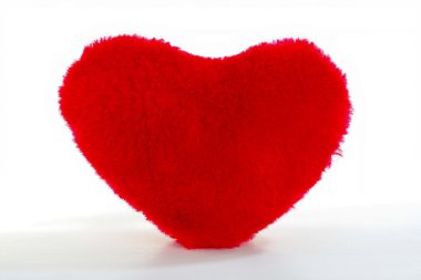 Peluş yumuşak kırmızı kalp