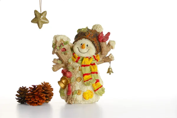 Natal decoração boneco de neve — Fotografia de Stock
