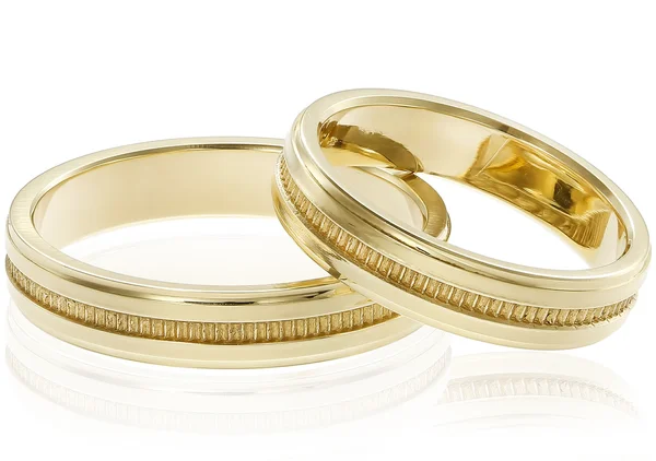 Golden rings for couple — Stock Photo, Image