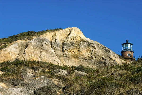 Aquinnah (Gay head) faro en Martha 's Vineyard . — Foto de Stock