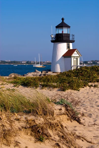 Faro di Brant Point sull'isola di Nantucket, MA — Foto Stock