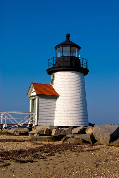 Brant punkt latarni na Nantucket Island, New England — Zdjęcie stockowe