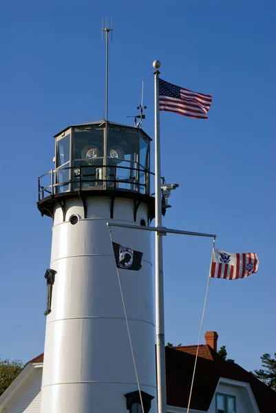 Чатем маяк вежі на Cape Cod — стокове фото