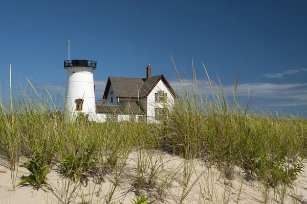 Kabeljau-Leuchtturm am Strand ohne Laterne — Stockfoto