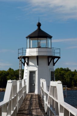 Maine Nehri üzerinde ahşap deniz feneri