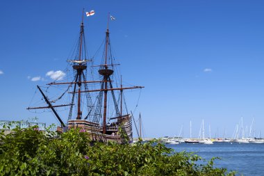 Mayflower II is Popular Massachusetts Attraction clipart