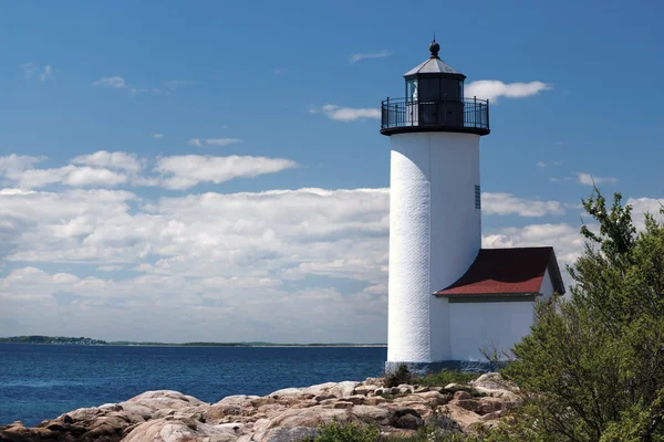 晴れた日にマサチューセッツ州の Annisquam 灯台 — ストック写真