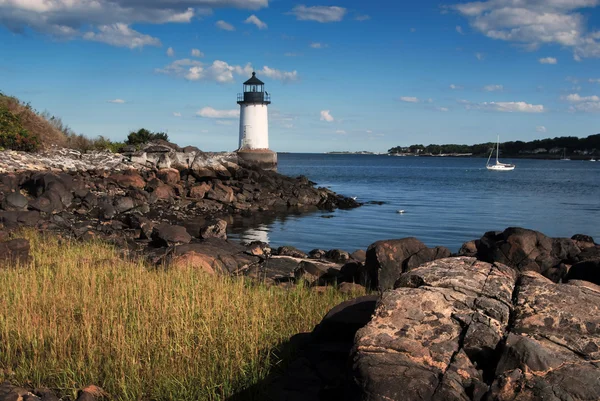 Fort Pickering (Ilha de Inverno) Luz em Salem Massachusetts — Fotografia de Stock