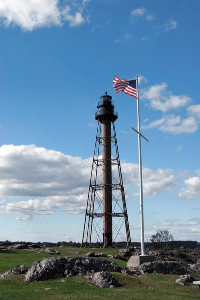 Velké kosterní Lighthouse Tower v Massachusetts — Stock fotografie
