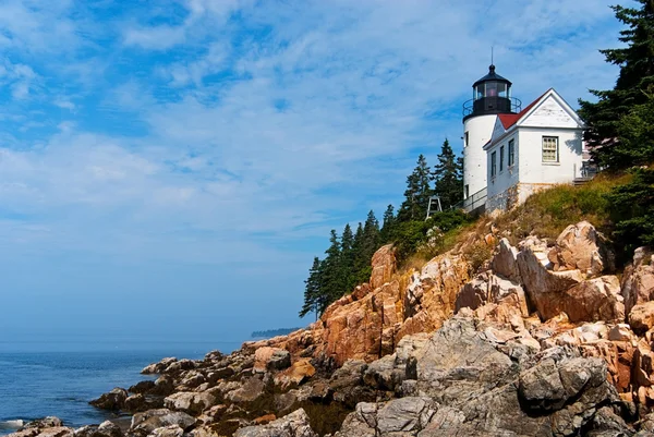 Faro de Bass Harbor en el Parque Nacional Acadia — Foto de Stock