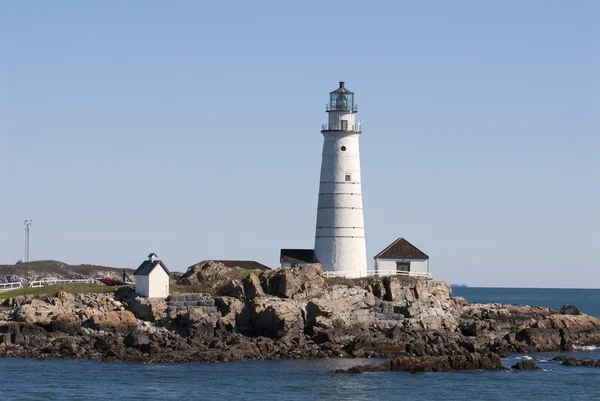Historic Boston Harbor Lighthouse on a Summer Day