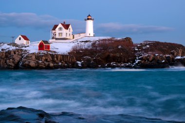 Holiday Spirit Lighthouse in Maine clipart