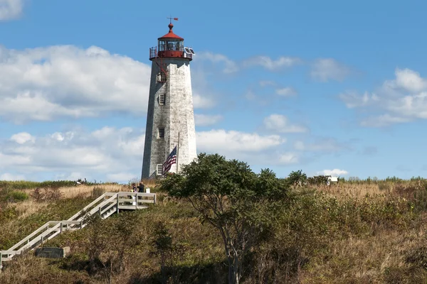 Weathered Rustic Lighthouse in Connecticut — Stock fotografie