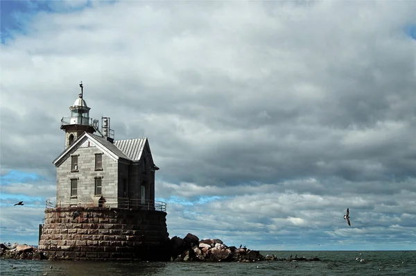 Haunted Stratford Shoal (Middleground) Lighthouse in Connecticut — Φωτογραφία Αρχείου