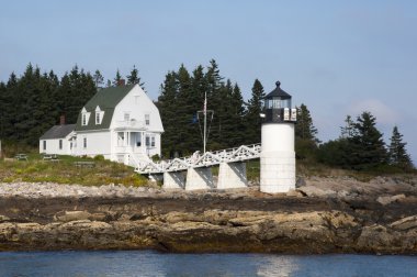 Marshall Point Light Built on Rocky Shore in Maine