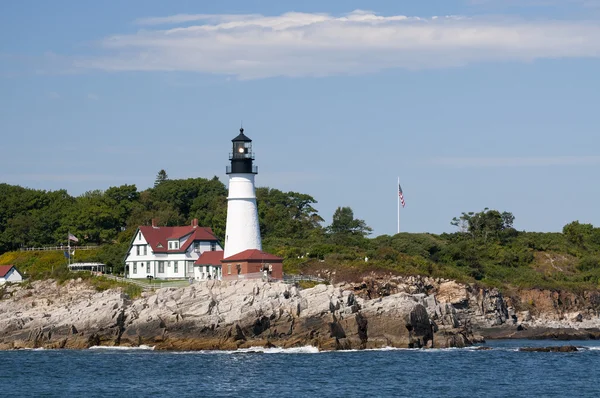 Portland Lighthouse Shines From Distance In Miane — Stock fotografie