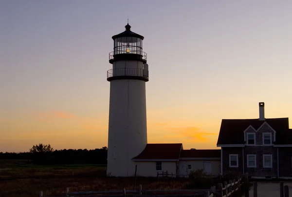 Faro de Cape Cod al atardecer — Foto de Stock