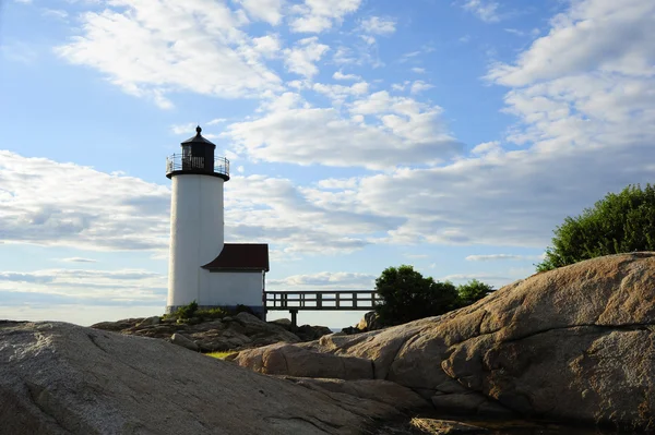 Massachusetts balık deniz feneri günbatımı — Stok fotoğraf