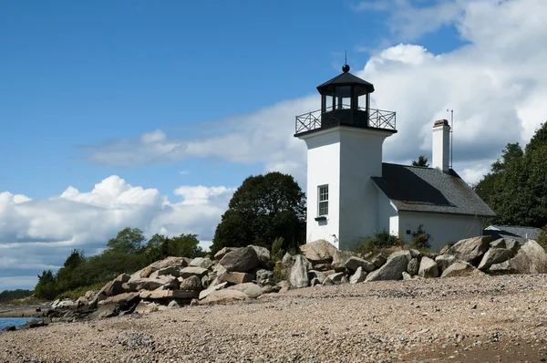 Bristol Ferry Lighthouse Construido a Nivel del Mar — Foto de Stock