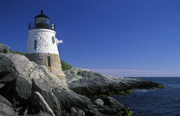 Castle Hill Lighthouse v Newportu na Rhode Islandu — Stock fotografie
