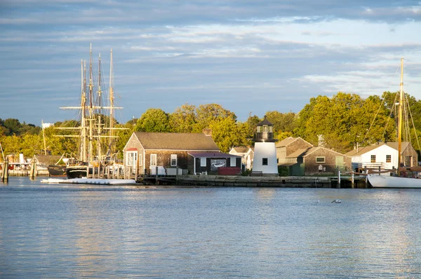 Historic Mystic Seaport Village in Connecticut — Stock Photo, Image