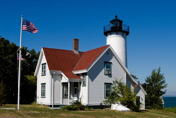 West Chop latarni na Martha's Vineyard, Massachusetts — Zdjęcie stockowe