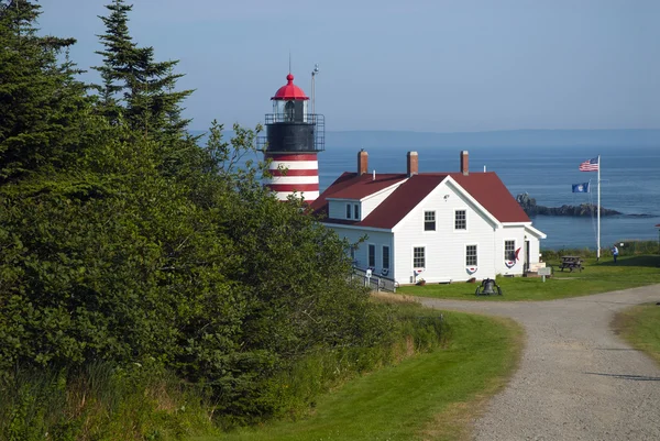 Kurioser Leuchtturm an der nördlichen Grenze von Maine — Stockfoto