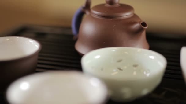 Ceremonia tradicional japonesa del té — Vídeos de Stock